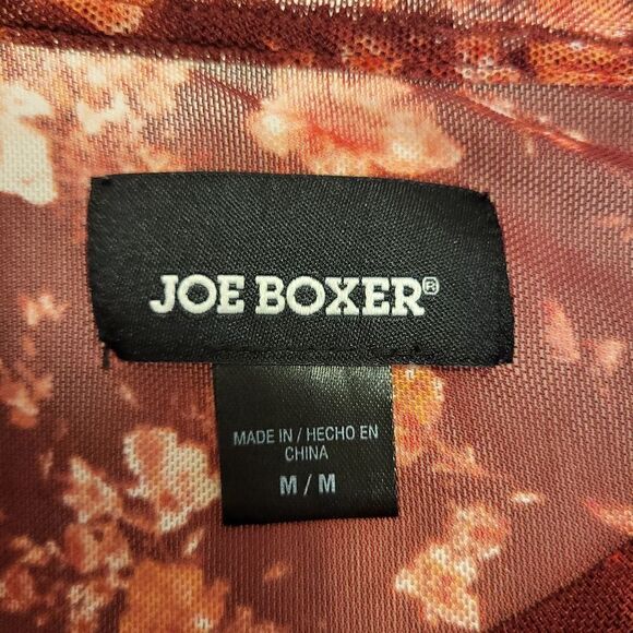 Joe Boxer red floral mesh short-sleeved tee - Picture 3 of 5